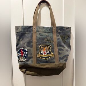 Ralph Lauren Canvas Camouflage Tote